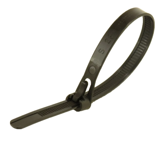 Кабельна стяжка багаторазова 350x4.6 поліамід чорний